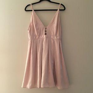 Pink strapless free people formal mini dress